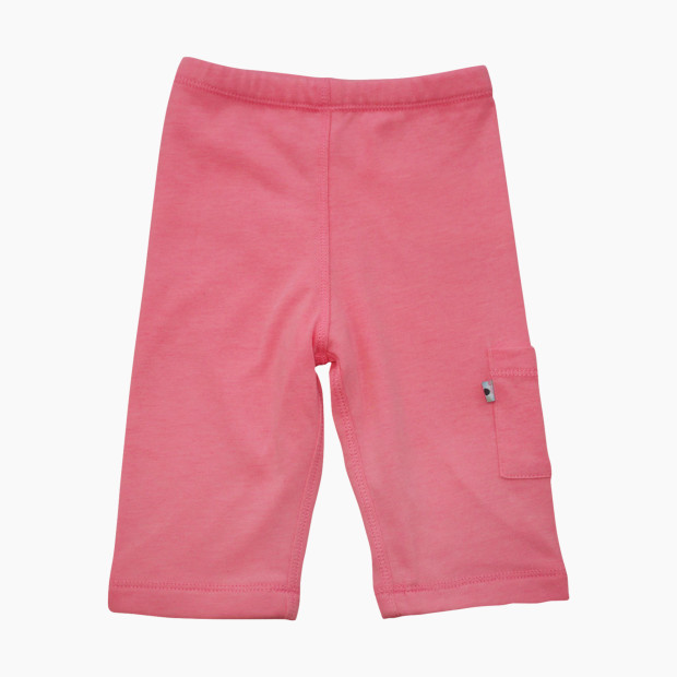 Babysoy Organic Cotton Comfy Cozy Pants - Pink Lemonade, 0-3 Months.