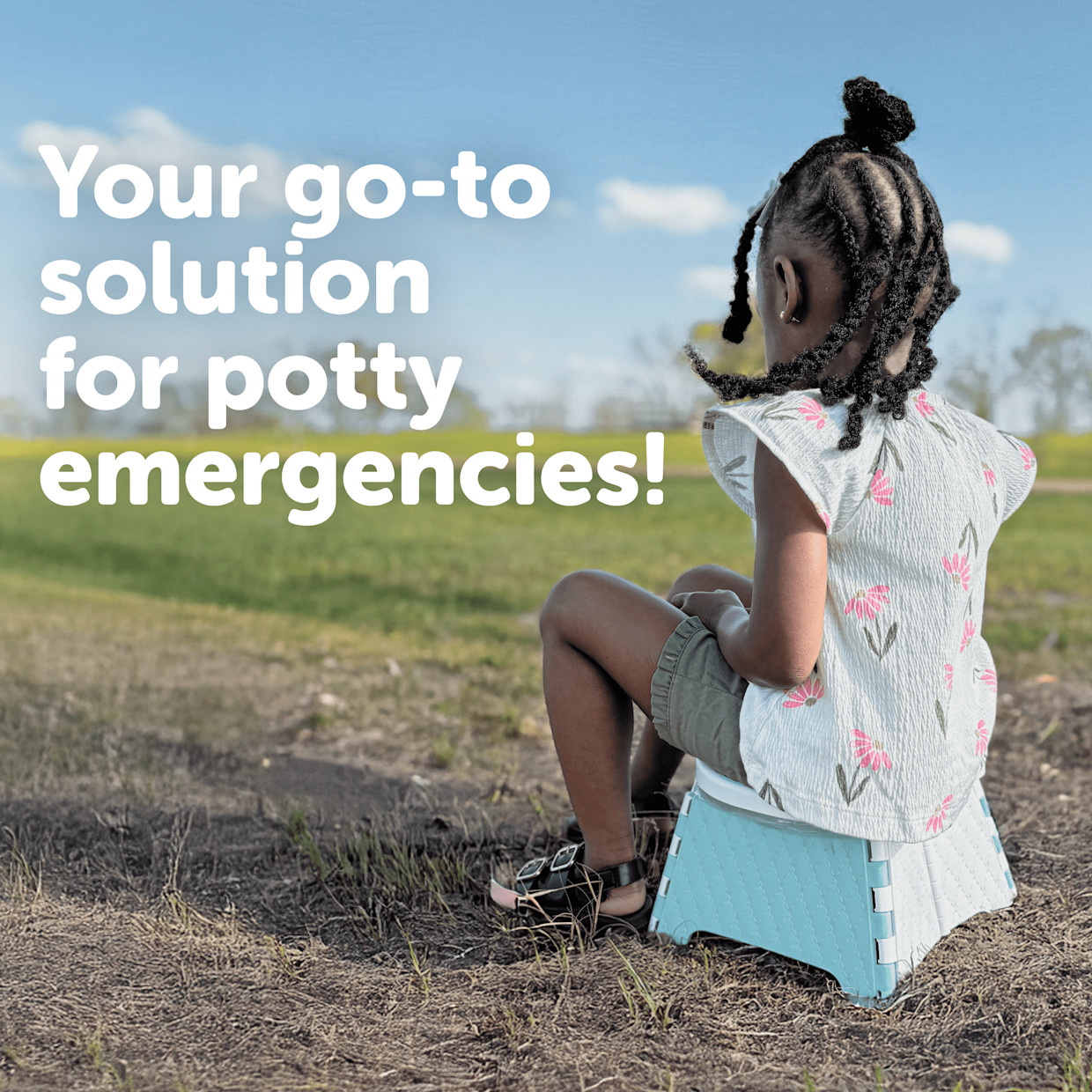 Jool Baby Collapsible Travel Potty Chair with Travel Bag & 30 Replacement Bags - Aqua.