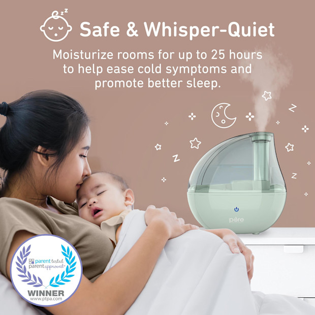 Pure Enrichment PureBaby Ultrasonic Cool Mist Humidifier & Soft Glow Night Light.
