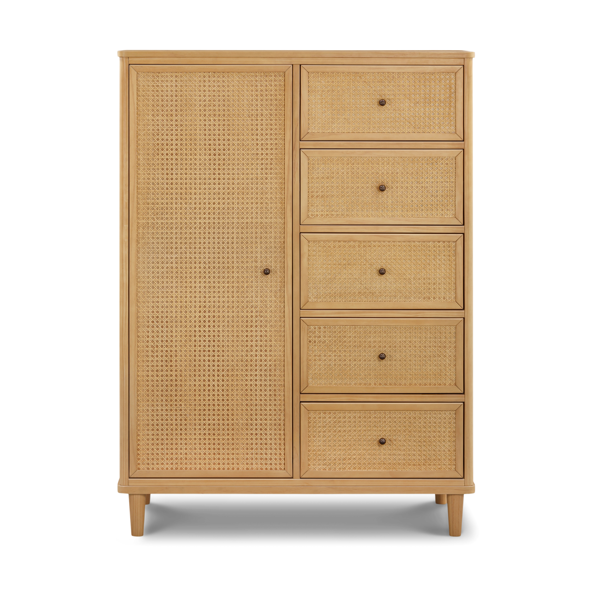 Namesake Marin with Cane Assembled Chifforobe - Honey/Honey Cane.