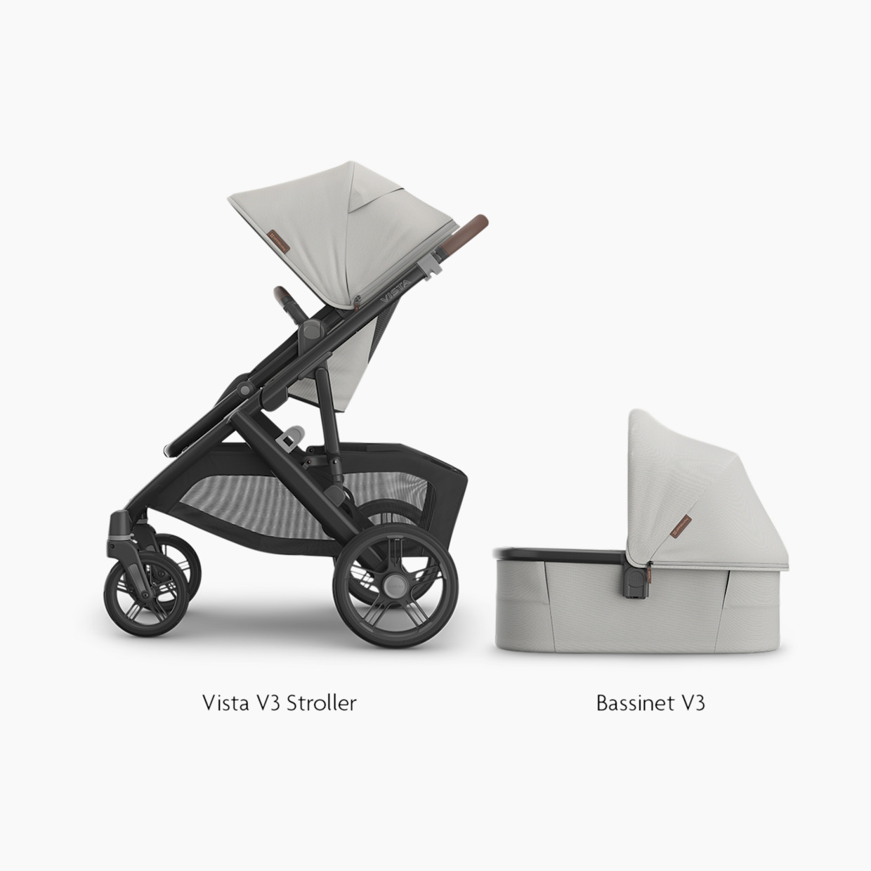 UPPAbaby Vista V3 Stroller & V3 Bassinet Bundle - Savannah.
