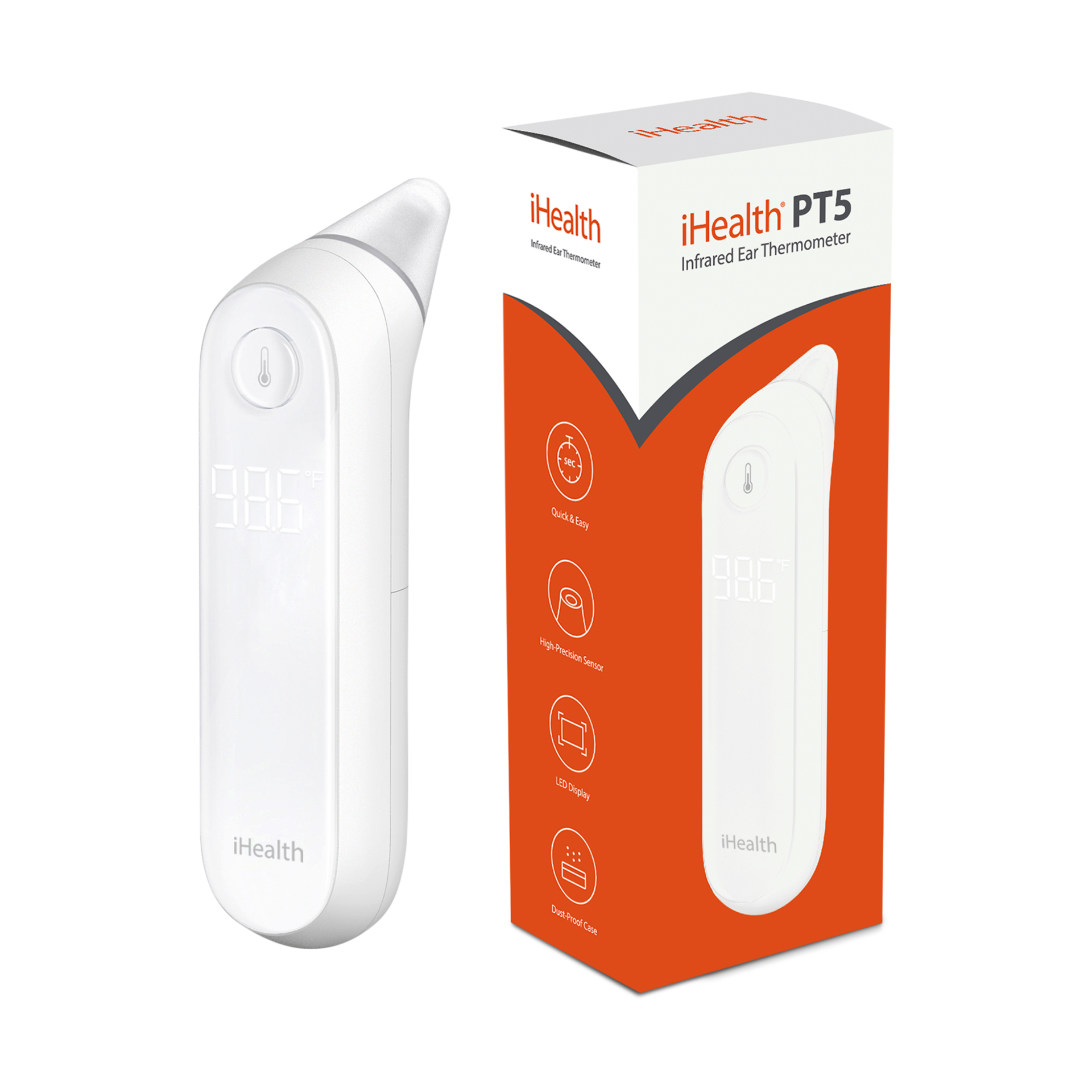 iHealth Labs PT5 Infrared Ear Thermometer.