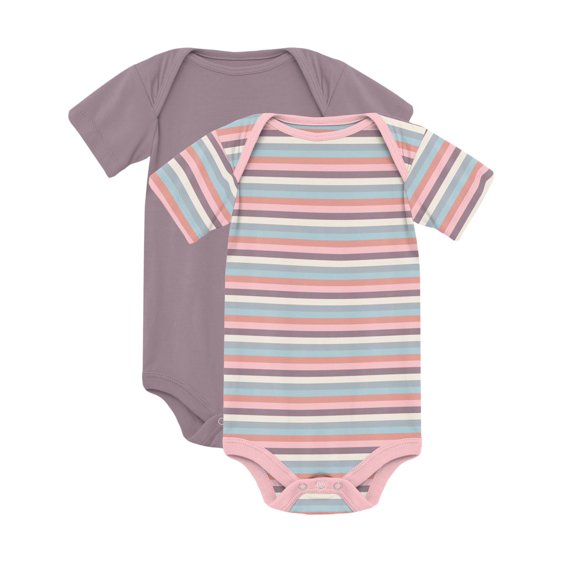 KicKee Pants Print Short Sleeve One Piece Set of 2 Spring Bloom