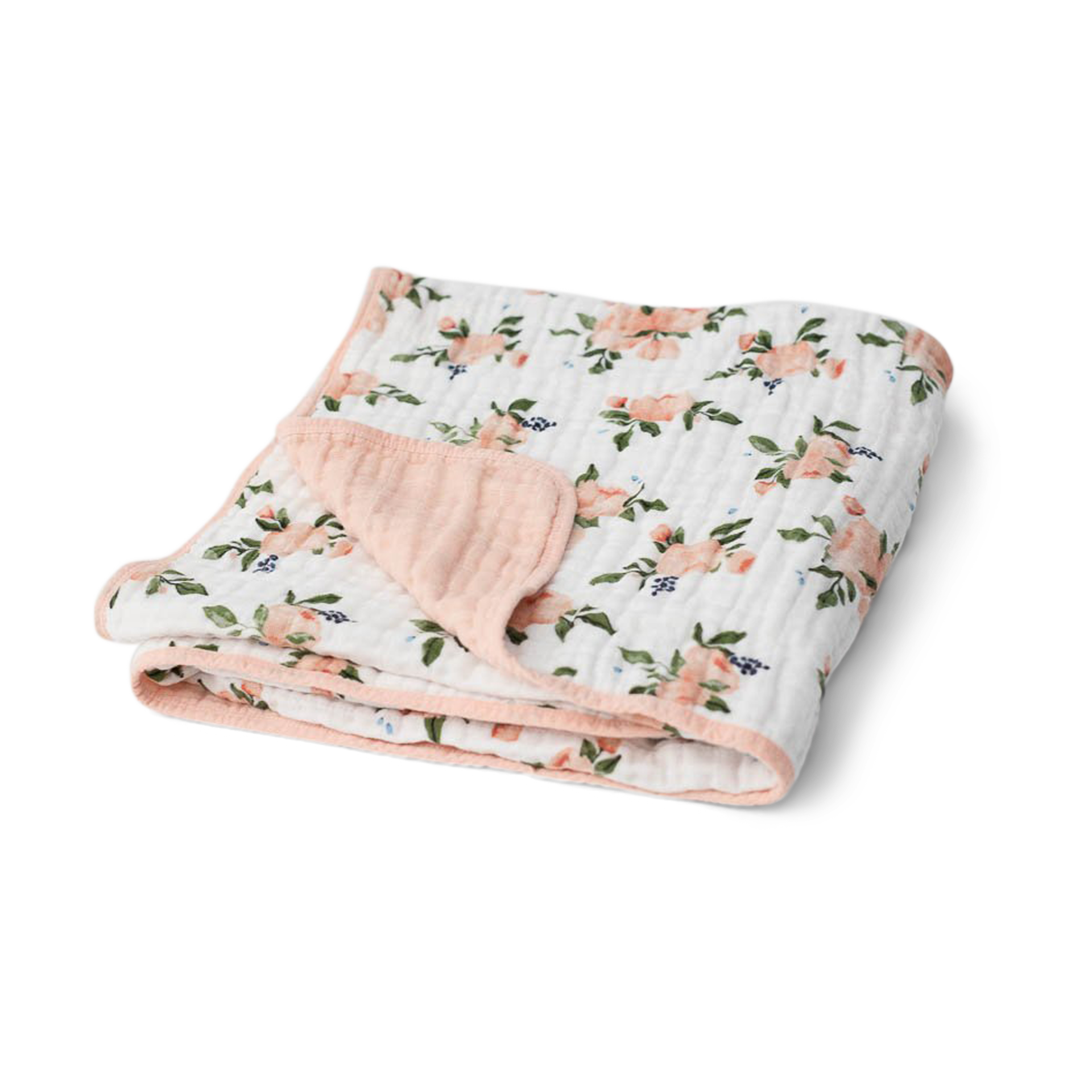 Little Unicorn Cotton Muslin Original Quilt - Watercolor Roses.