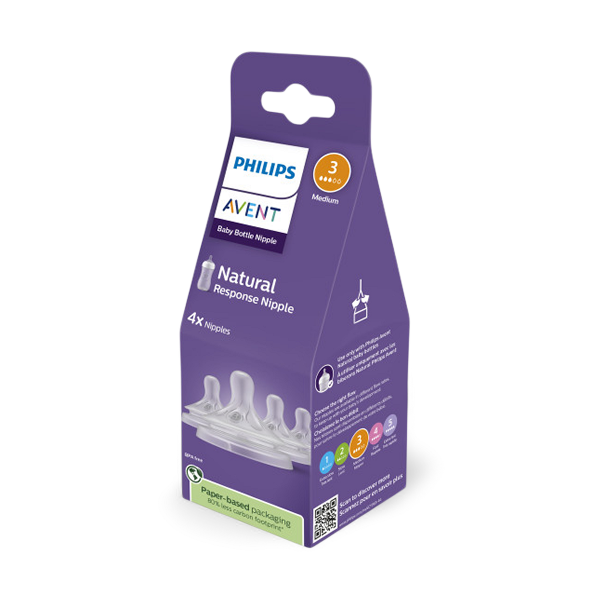 Philips Avent Natural Response Nipples (4 Pack) - Level 3.