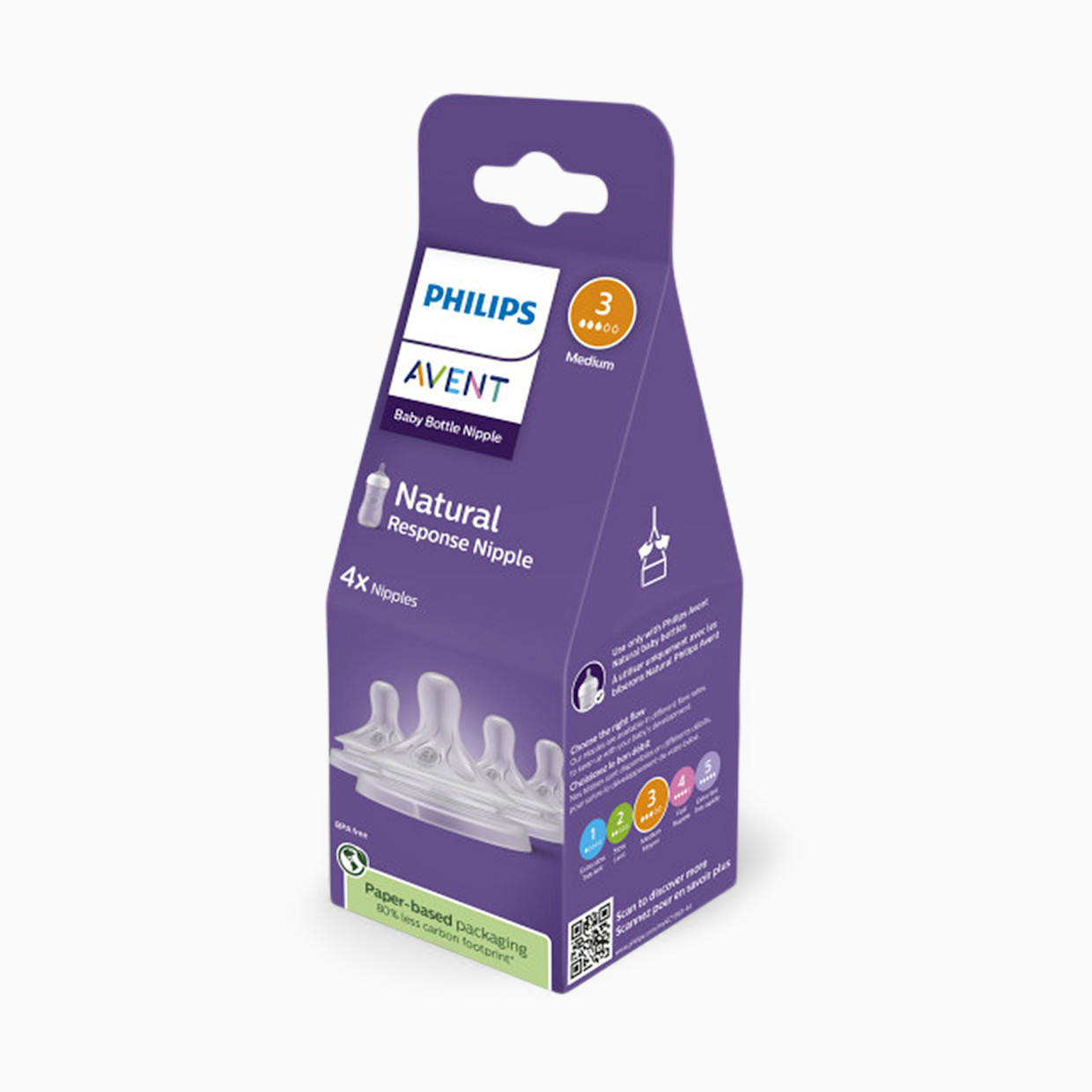 Philips Avent Natural Response Nipples (4 Pack) - Level 3.