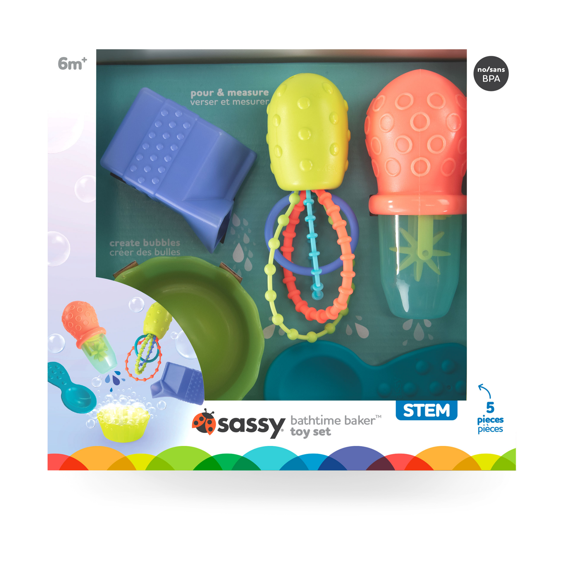 Sassy Bathtime Baker Bath Toy Set.