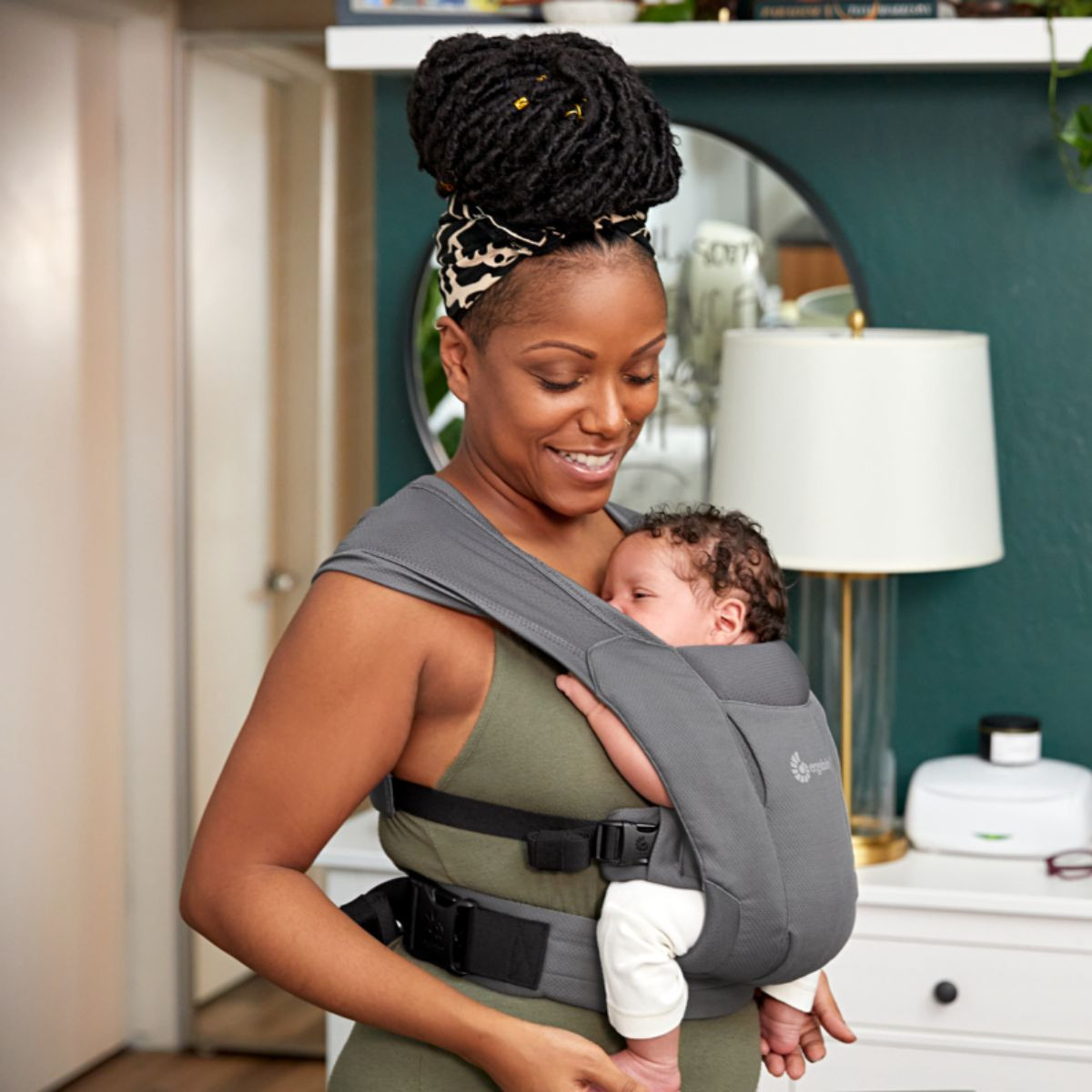 Ergobaby Embrace Soft Air Mesh Carrier - Washed Black.