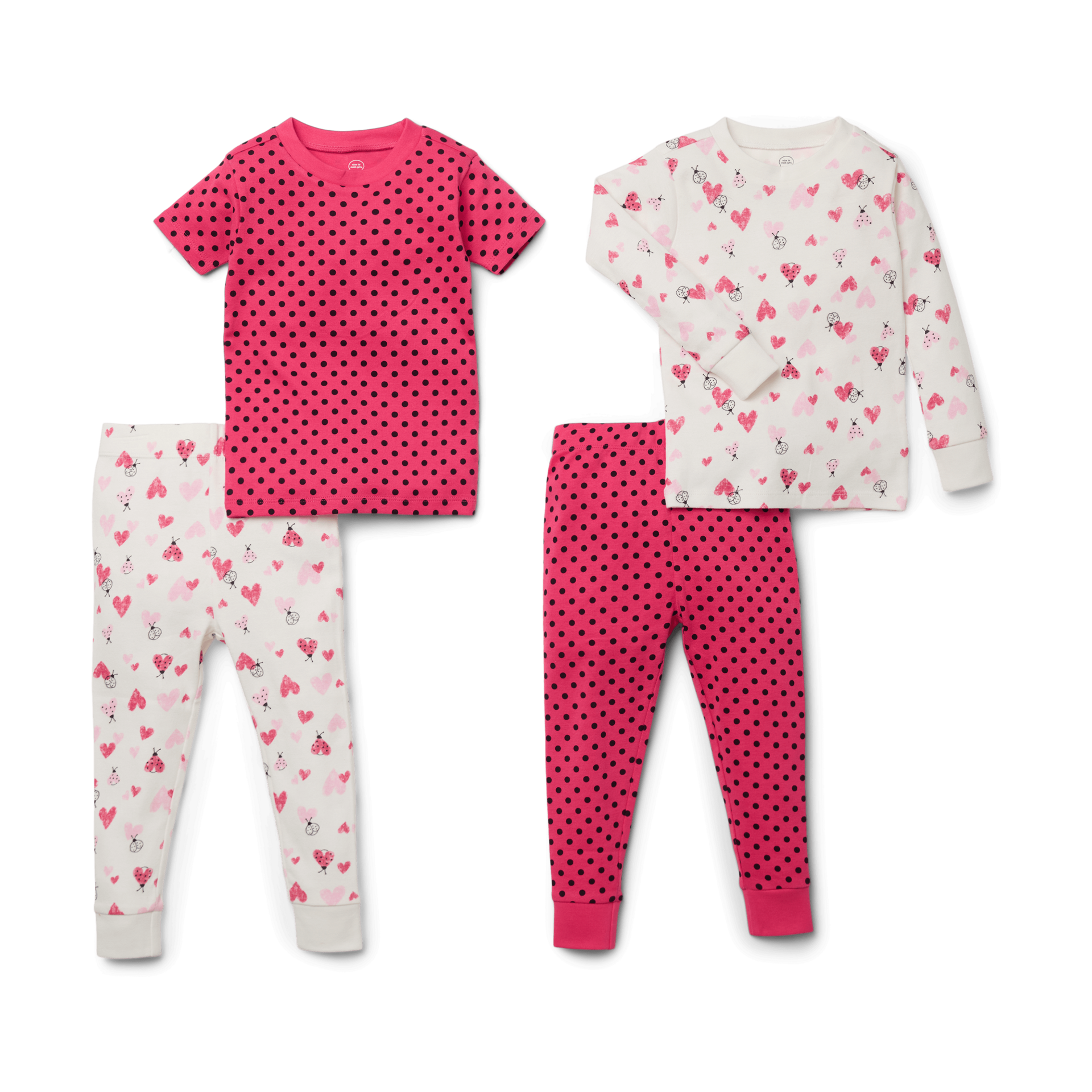 Small Story Pajamas Set 2 Pack - Little Ladybug, 4 T.