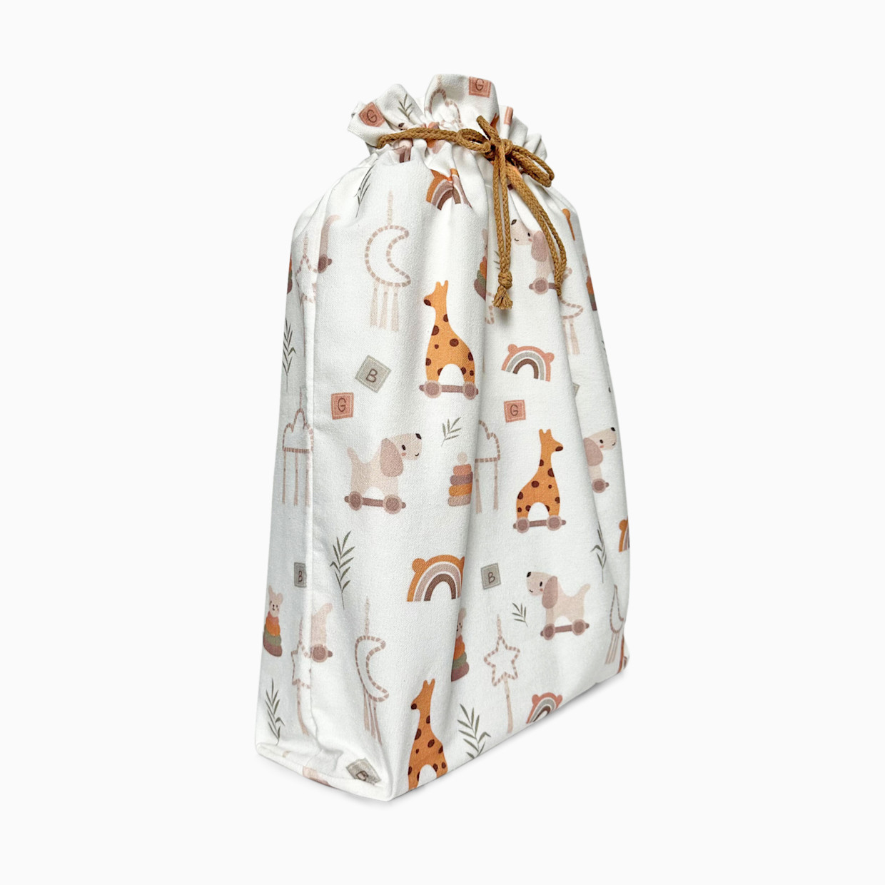 Gather & Knot Fabric Gift Bag - Boho Toy, XL.