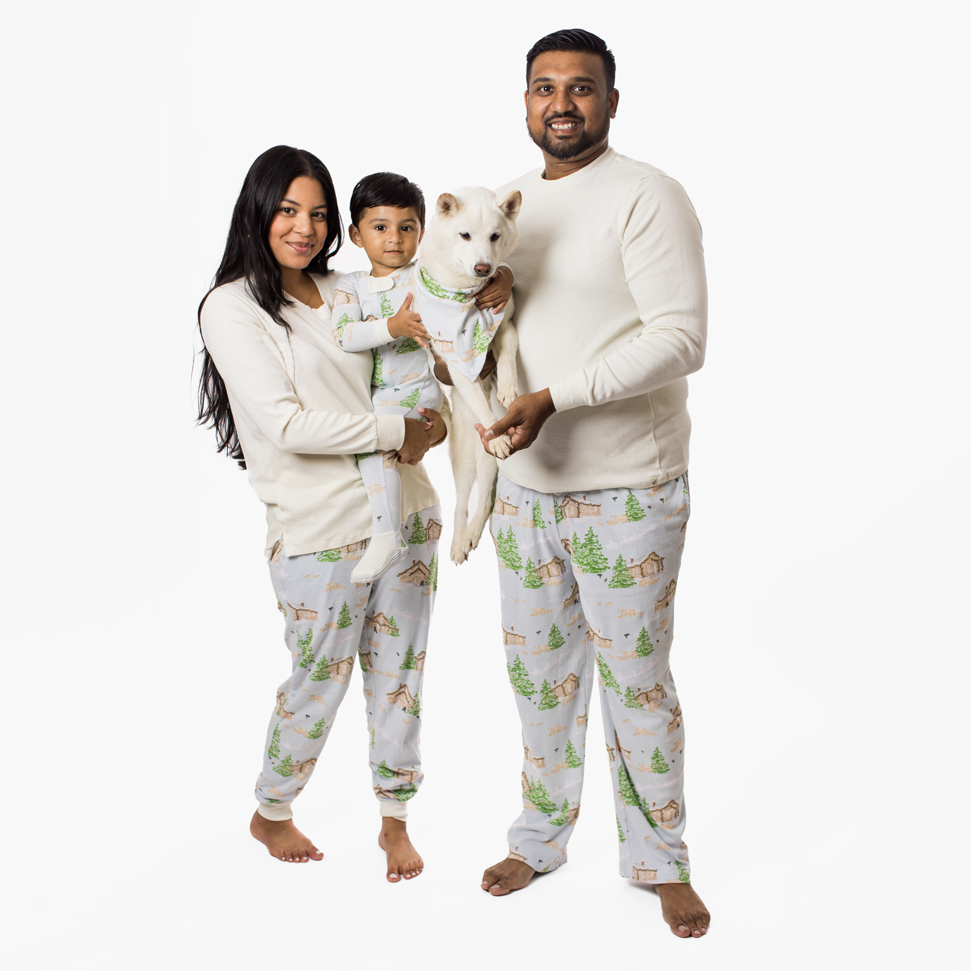 Burt's Bees Baby Mens Winter Cabin Matching Family Pajama Set.