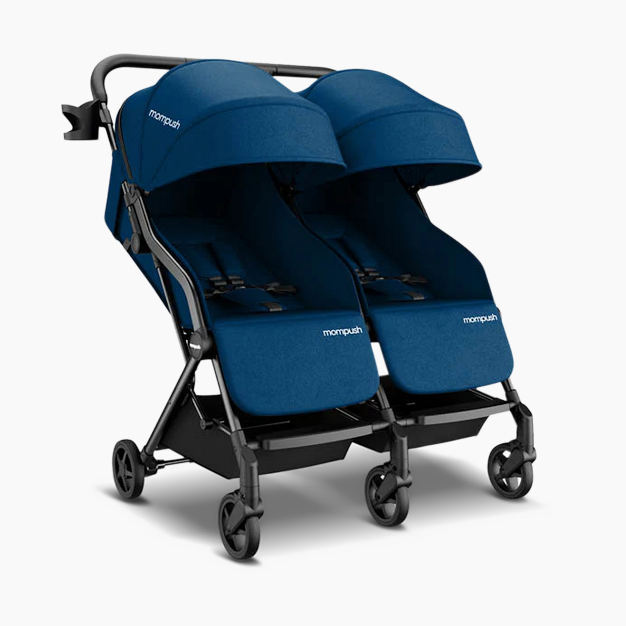 Mompush Lithe Double Stroller - Navy.