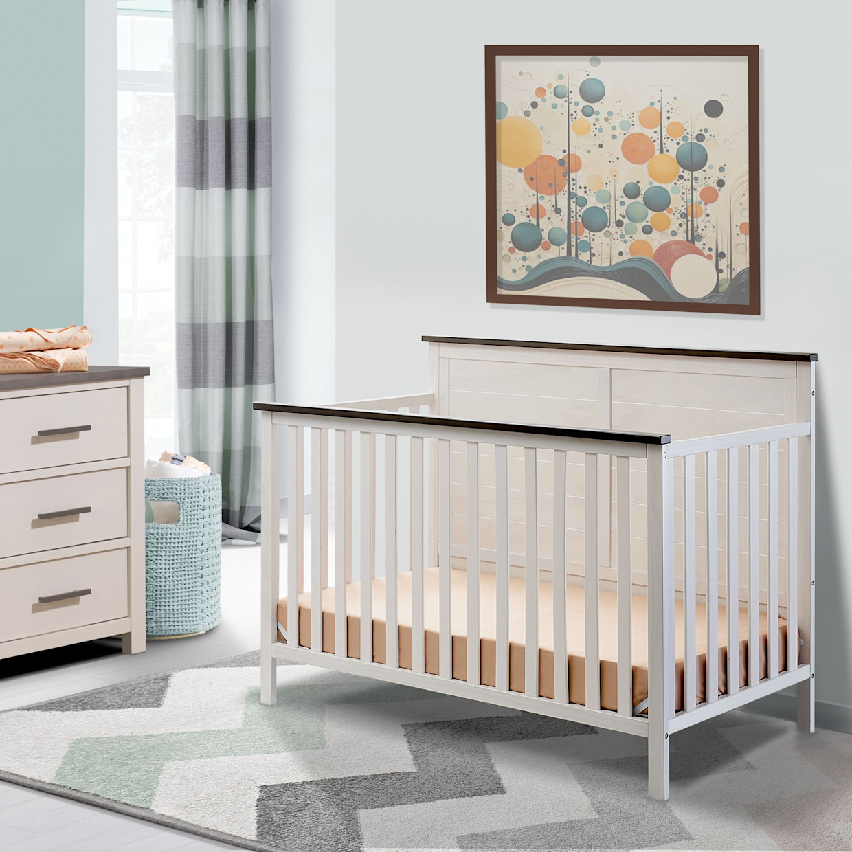 Sorelle Ashley Crib - Chocolate And White.