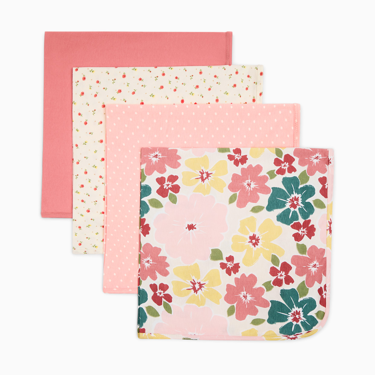 Small Story Receiving Blanket (4 Pack) - Sweet Floral.