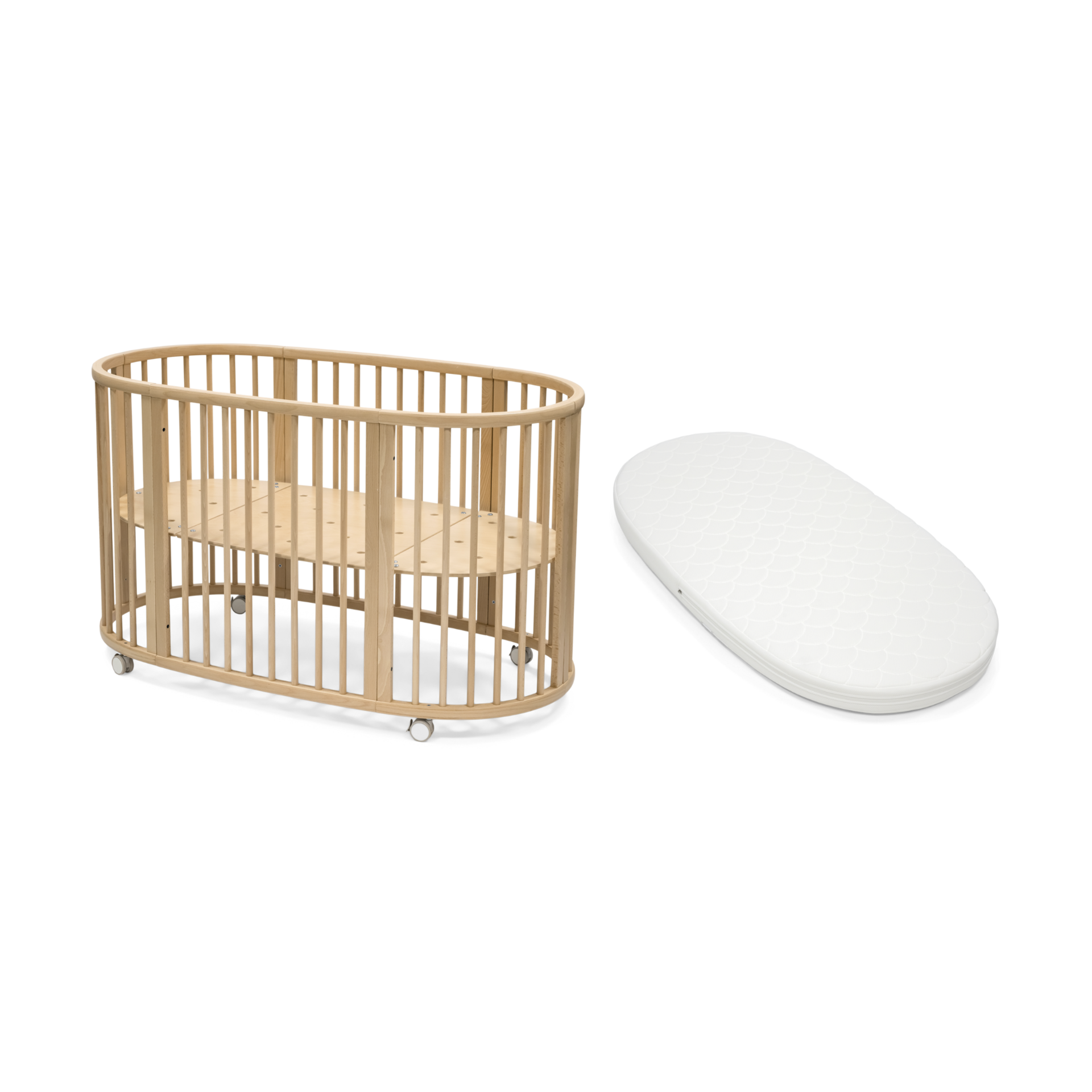 Stokke Sleepi Convertible Crib with Mattress Natural/White Babylist