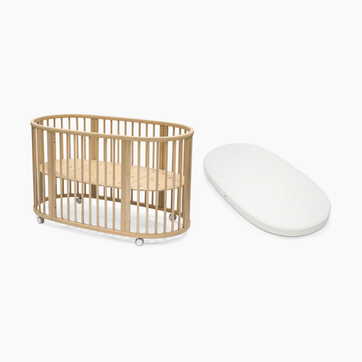 Stokke Sleepi Convertible Crib with Mattress - Natural/White.