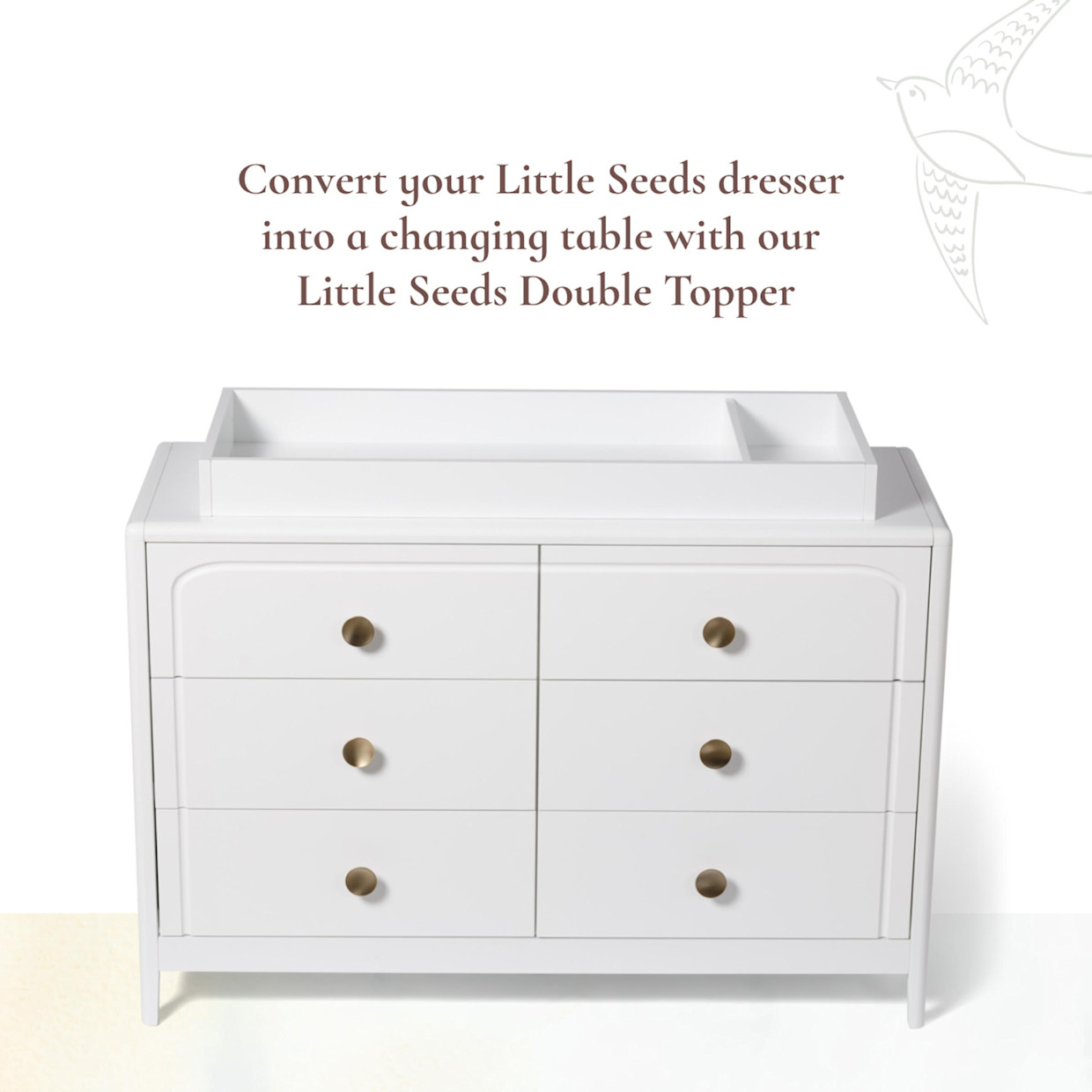 Little Seeds Double Changing Topper - Deep Blue.