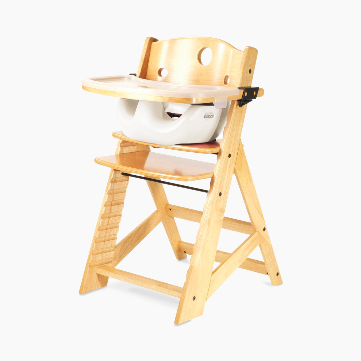 Keekaroo Height Right Highchair with Infant Insert and Tray - Natural/Vanilla.