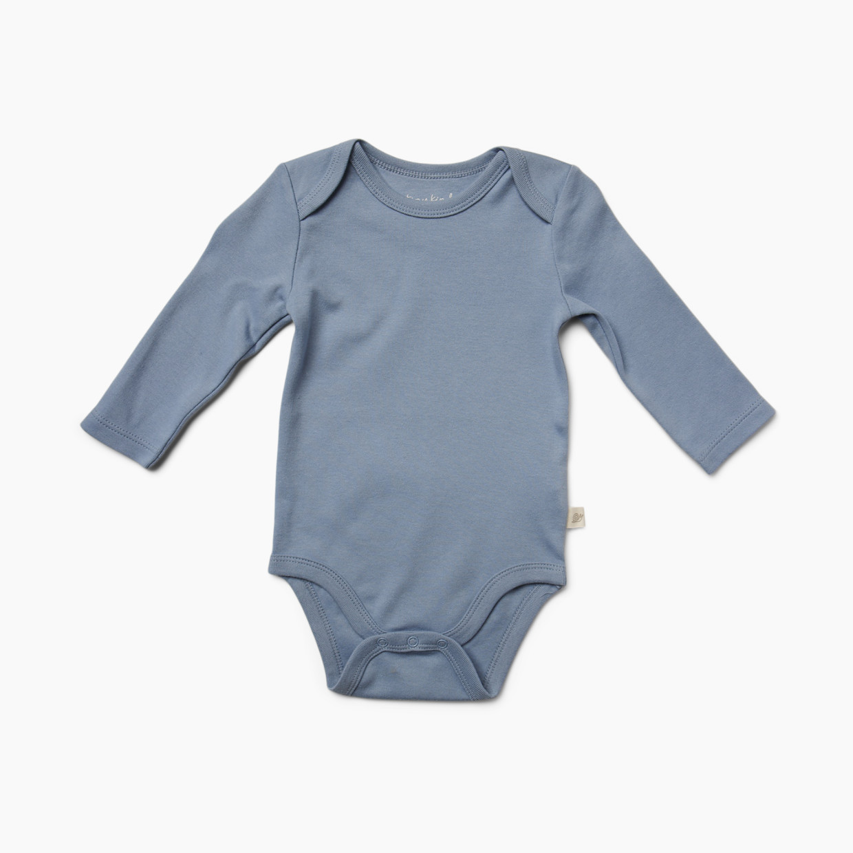 Tiny Kind Solid Long Sleeve Bodysuit - Ashley Blue, 0-3 M.