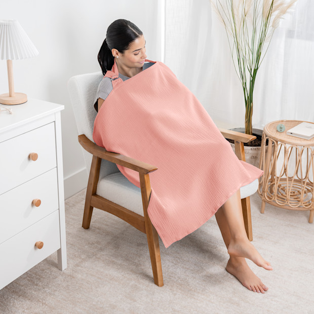 Comfy Cubs Muslin Nursing Cover with Adjustable Neck Strap.