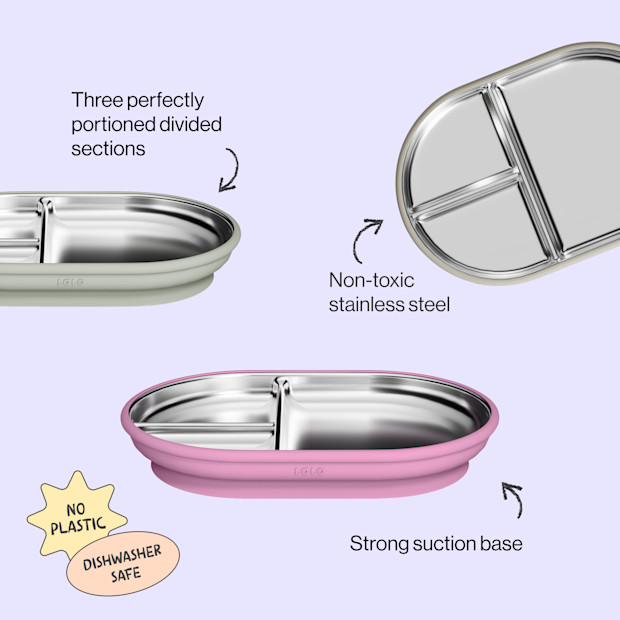 Lalo Stainless Steel Suction Plate.