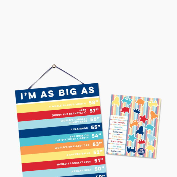 Sticky Bellies Happy Heights Growth Chart - Blue.