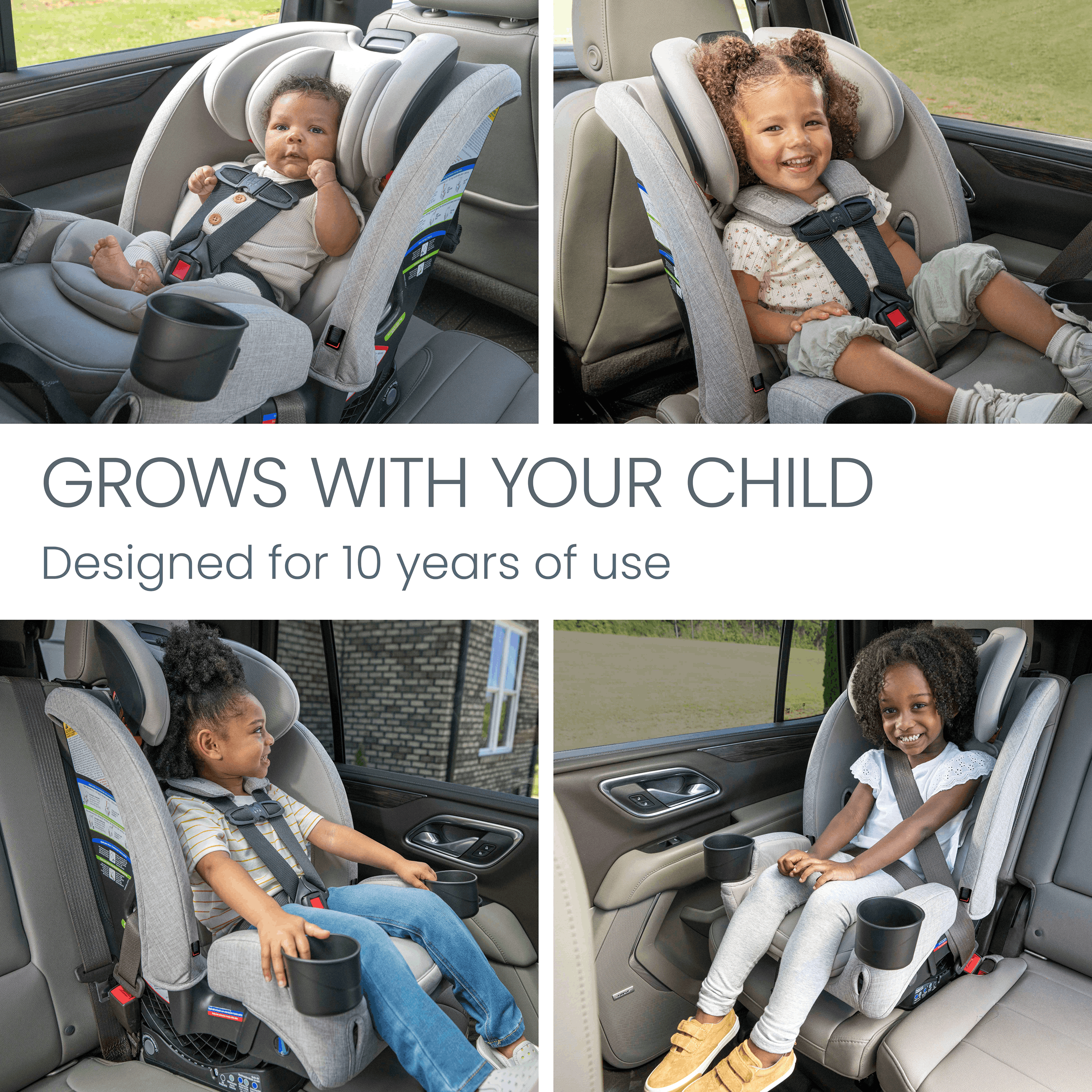 Britax One4Life Slim All-In-One Car Seat - Mineral Grey.