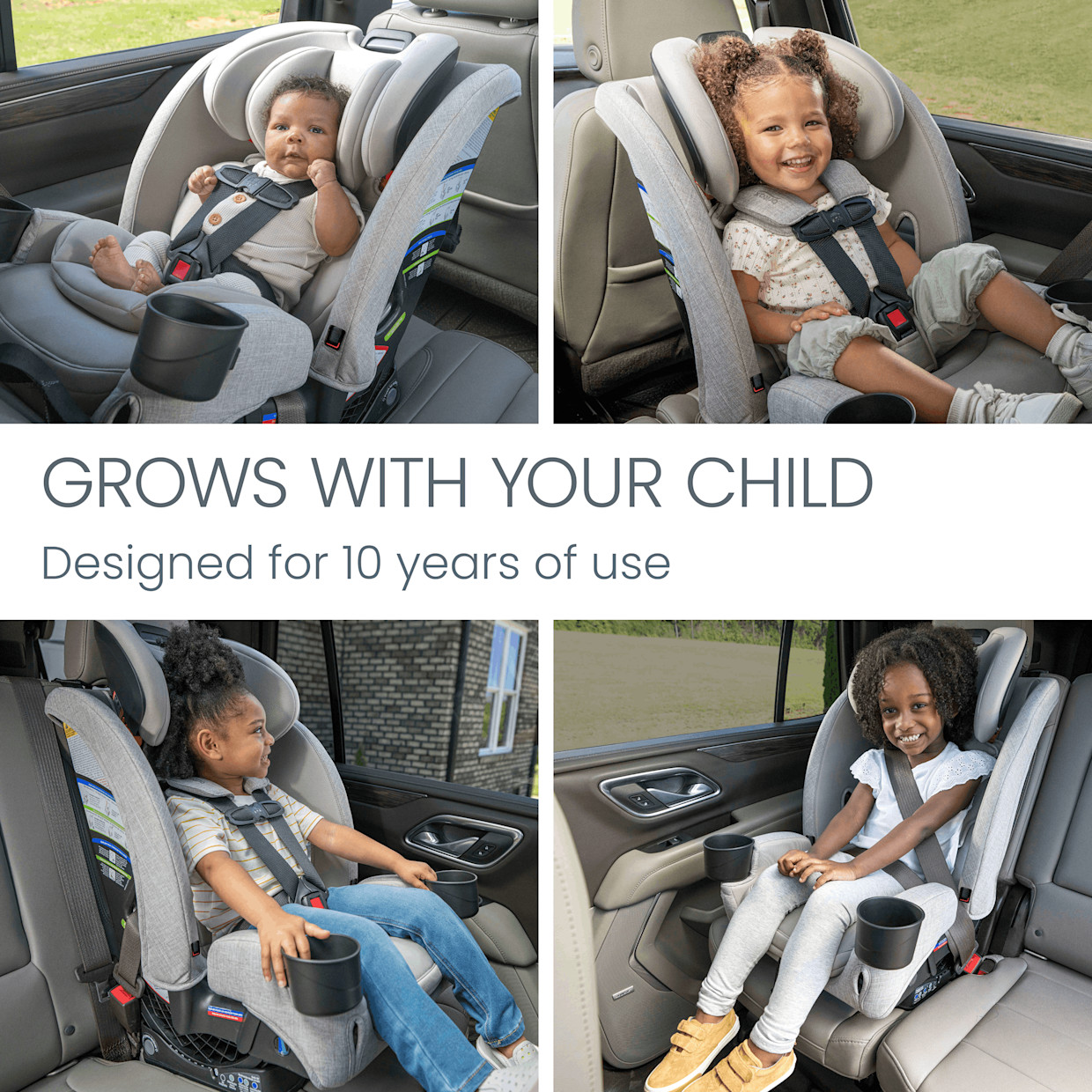 Britax One4Life Slim All-In-One Car Seat - Mineral Grey.