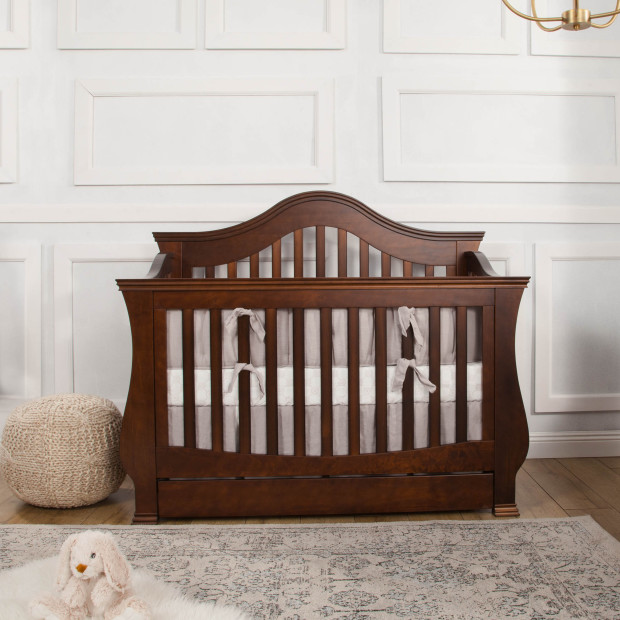 Namesake Ashbury 4-in-1 Convertible Crib with Toddler Bed Conversion Kit - Espresso.