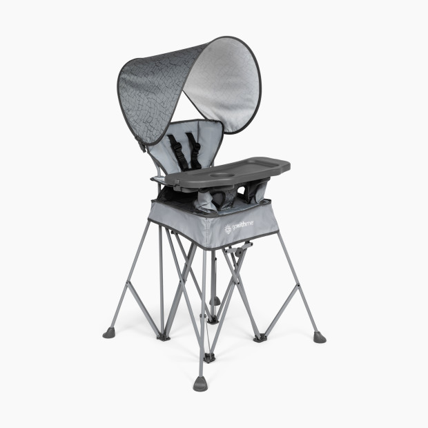 Baby Delight Go With Me Uplift Deluxe Portable High Chair With Canopy - Elephant Grey.