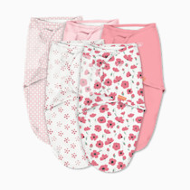 SwaddleMe Original Swaddle – Size Small/Medium, 0-3 Months, 5-Pack (Pretty Poppy )