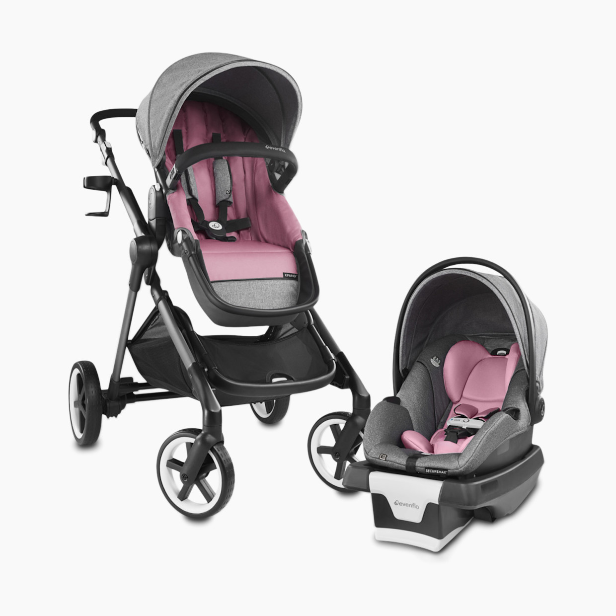 Evenflo Gold Pivot Xpand Travel System - Opal Pink.