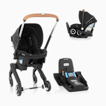 Evenflo Asiento de Auto y Cochecito para Bebé Shyft DualRide con Almacenamiento en el Equipaje y Tela Verde y Suave, Jaspe