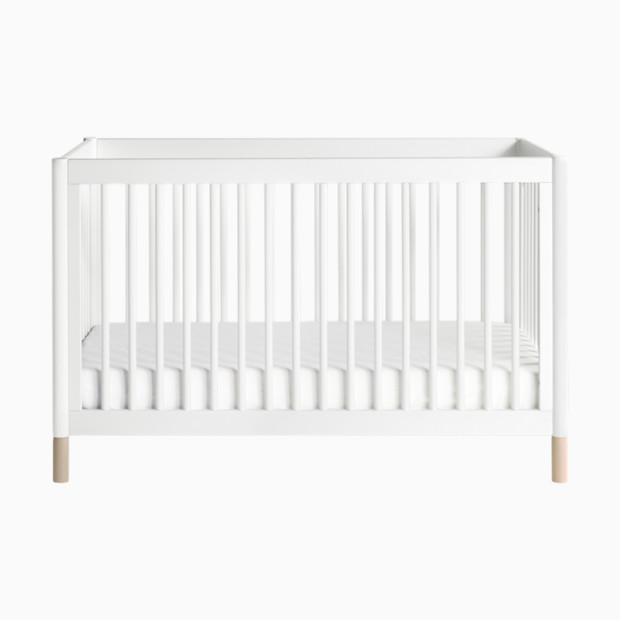 babyletto Gelato 4-in-1 Convertible Crib with Toddler Bed Conversion Kit - White/Washed Natural.