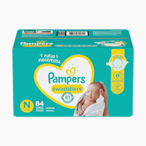 Pampers Baby Diapers - Swaddlers - Size 0, 84 Count, Ultra Absorbent Disposable Newborn Diaper