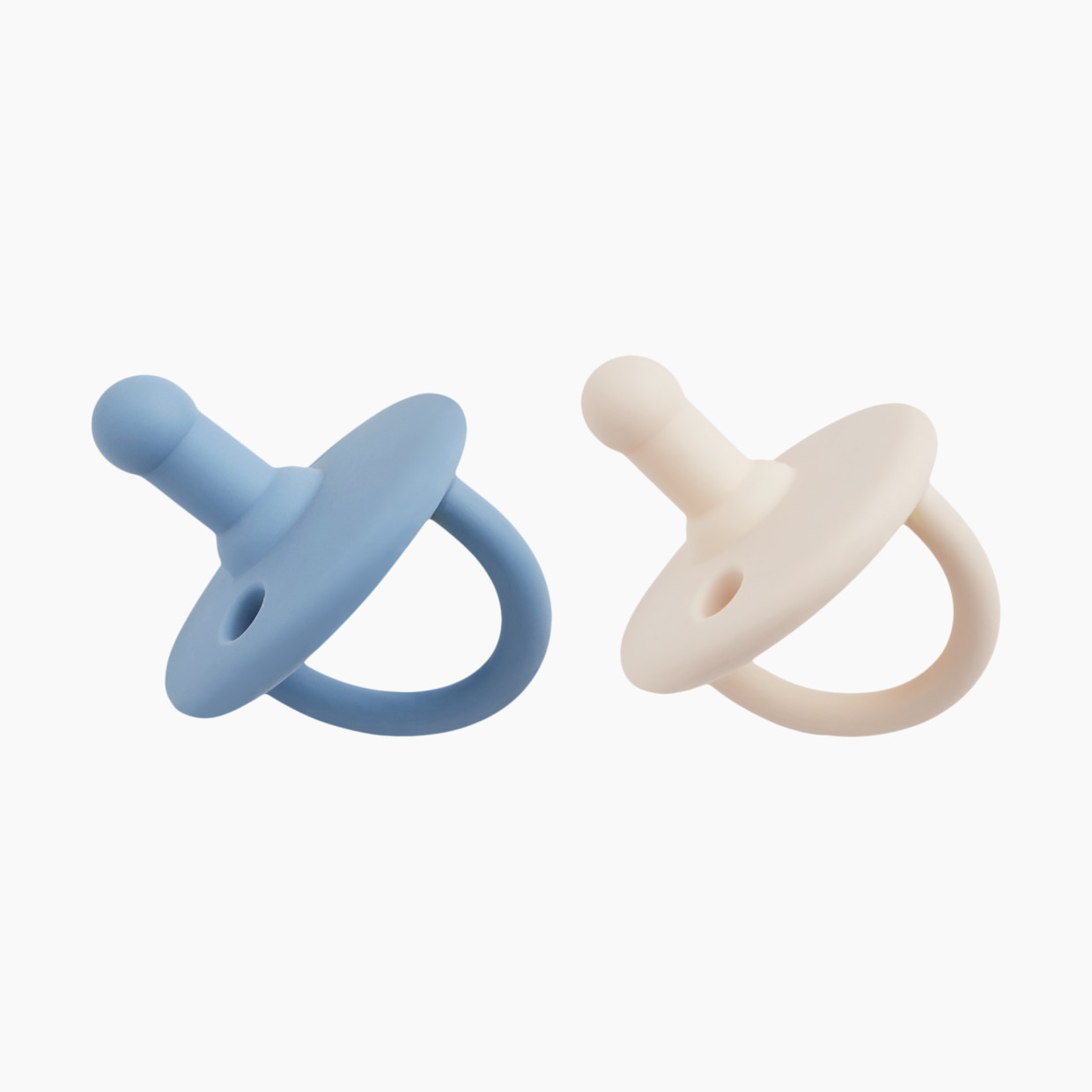 AEIOU Silicone Pacifier (2 Pack) - Sky/Oat Milk.