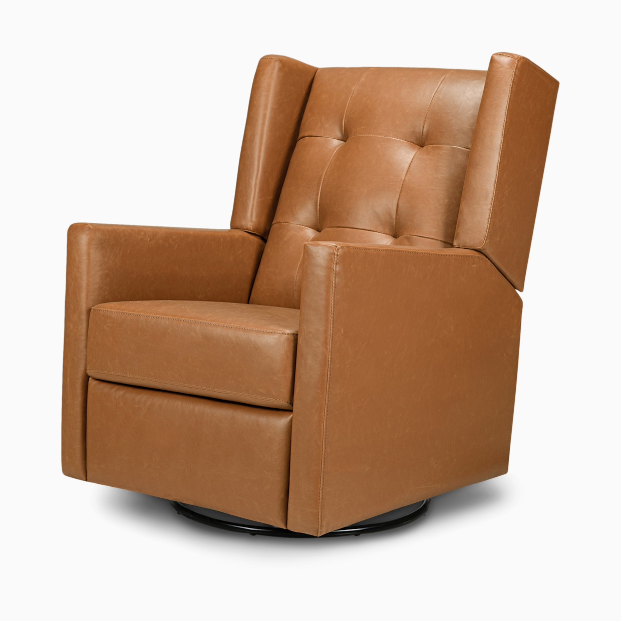 daVinci Maddox Recliner and Swivel Glider - Vegan Tan Leather.