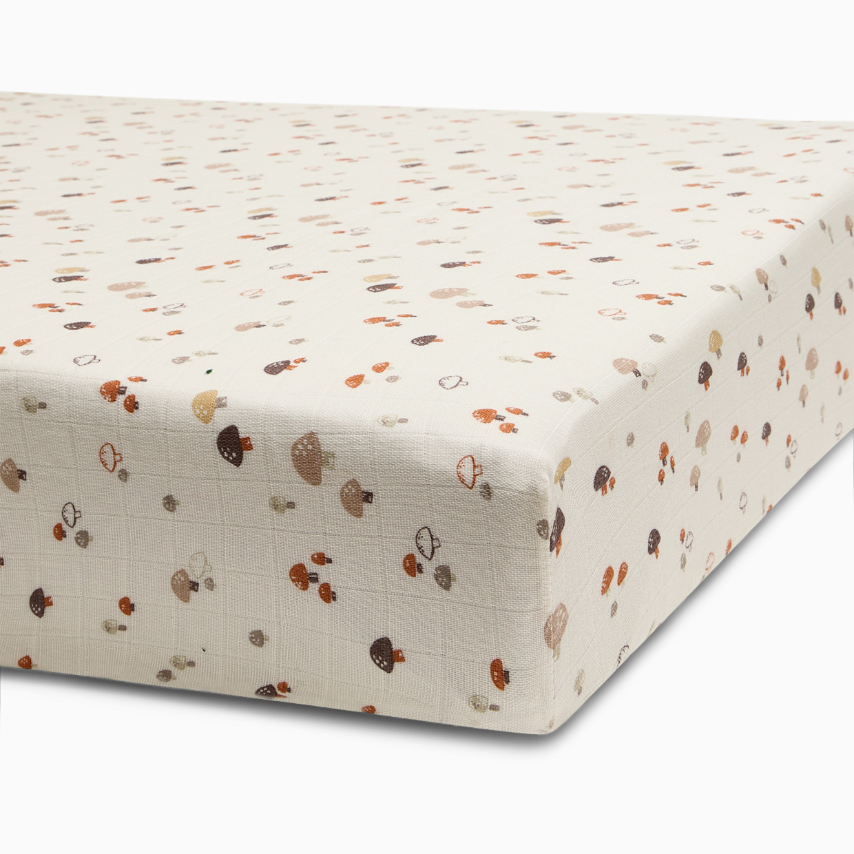Tiny Kind Organic Cotton Muslin Crib Sheet - Mushroom Forest.