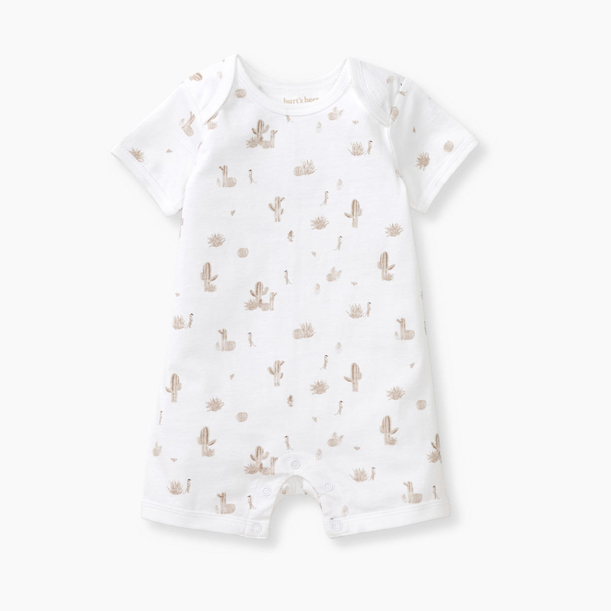 Burt's Bees Baby Organic Cotton Desert Life Romper - Fossil Desert Life, 0-3 M.