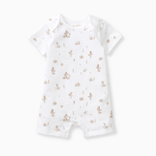 Burt's Bees Baby Organic Cotton Desert Life Romper - Fossil Desert Life, Newborn.