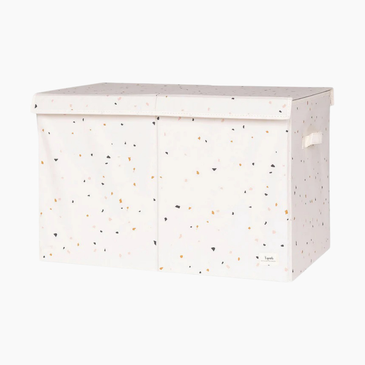 3 Sprouts Recycled Folding Toy Chest - Cream Terrazzo.