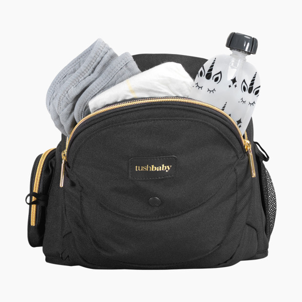 tushbaby Hip Seat Carrier - Black/Gold/Standard Polyester.