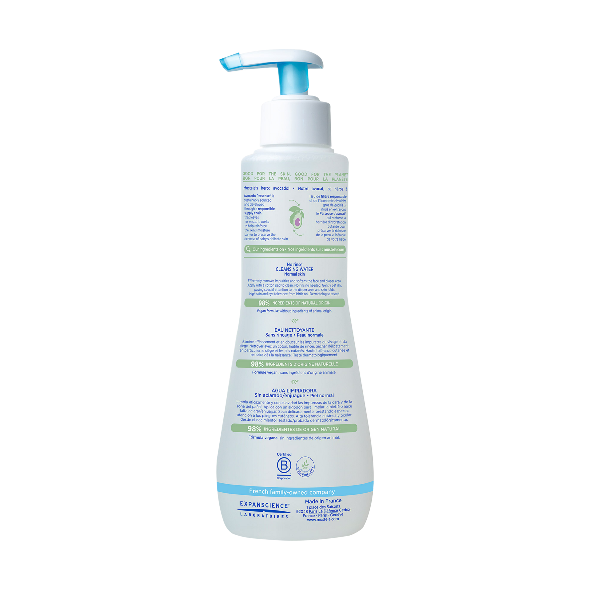 Mustela No Rinse Micellar Cleansing Water.