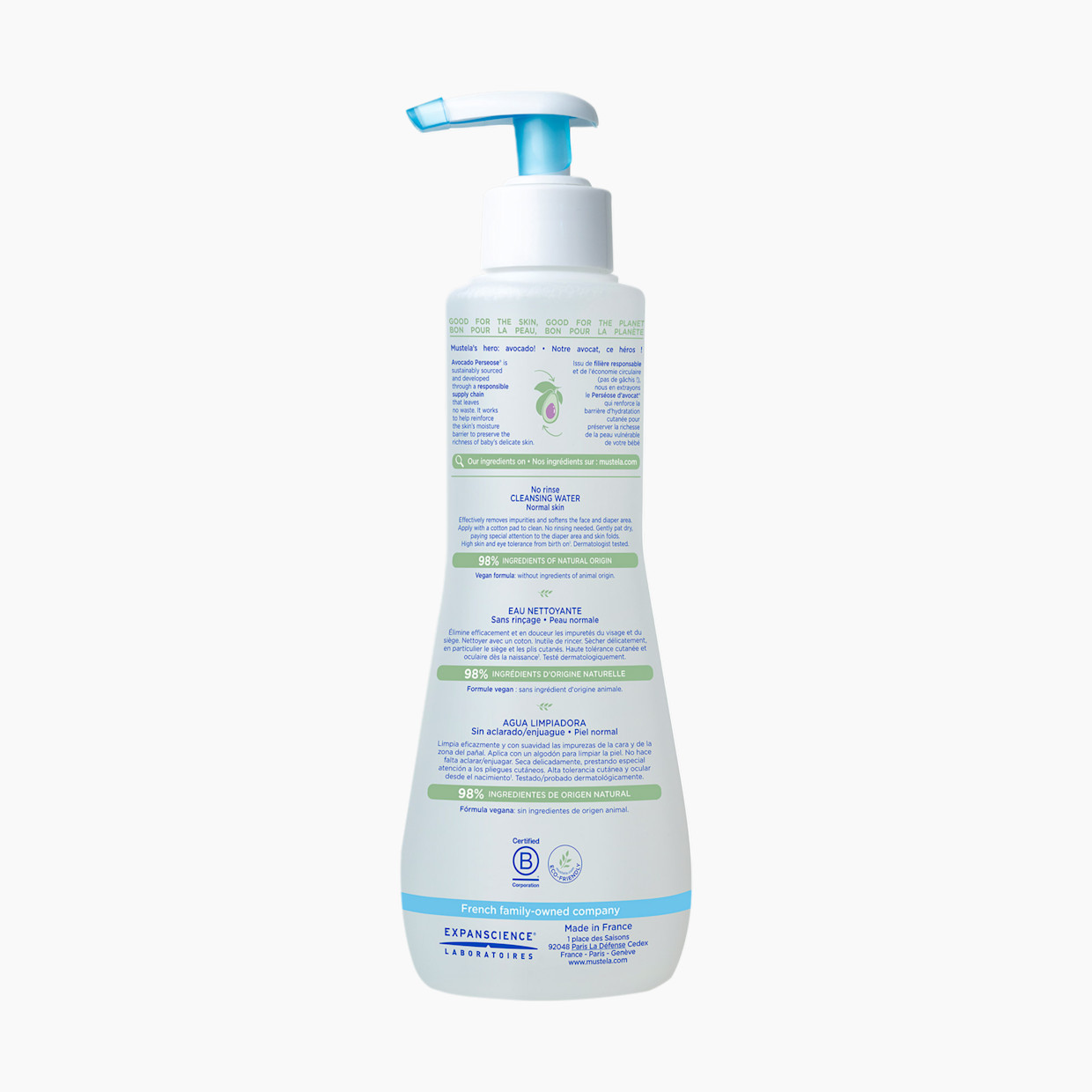 Mustela No Rinse Micellar Cleansing Water - 10.14 Fl. Oz.