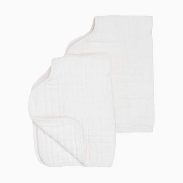 Little Unicorn Cotton Muslin Burp Cloth (2 Pack) - White.
