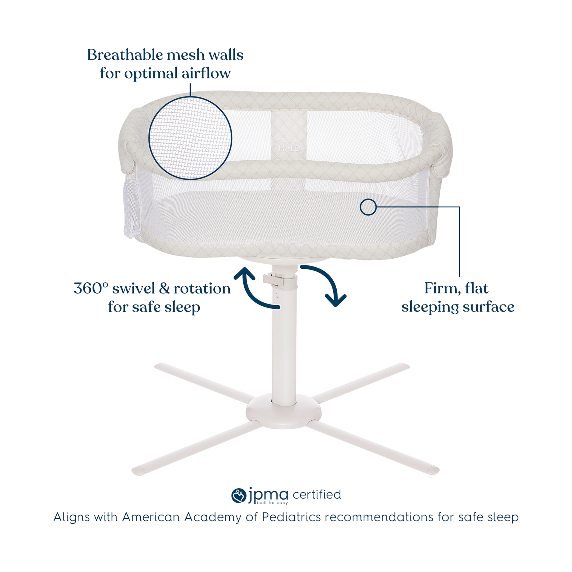 Halo Bassinest Swivel Sleeper Essentia Series Babylist Store