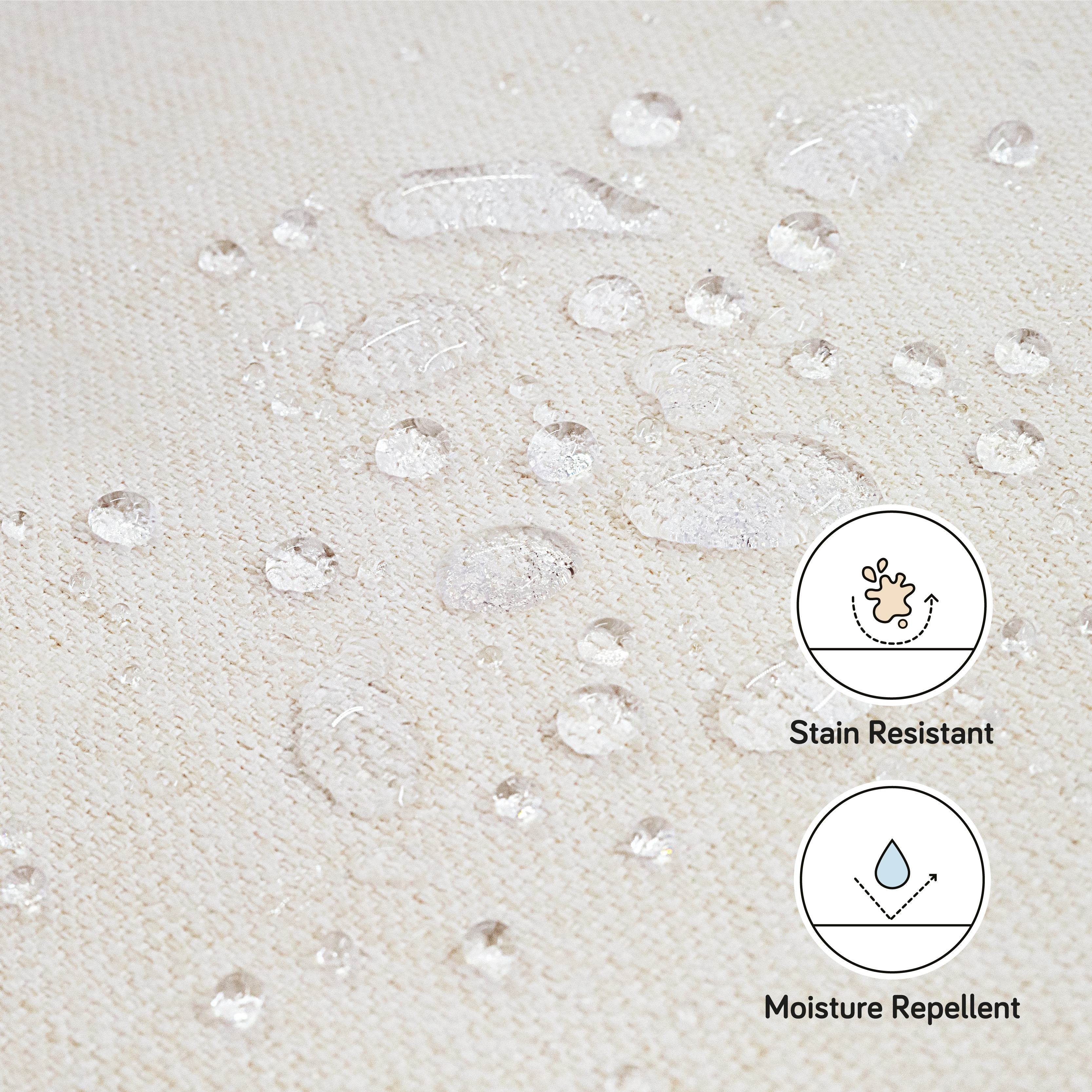 babyletto Kiwi Gliding Ottoman - Performance Cream Eco-Weave With Light Wood Base.