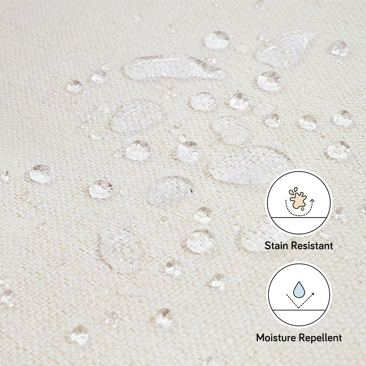 babyletto Kiwi Gliding Ottoman - Performance Cream Eco-Weave With Light Wood Base.