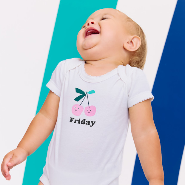 Small Story Organic Cotton Days Of The Week Bodysuit (7 Pack).