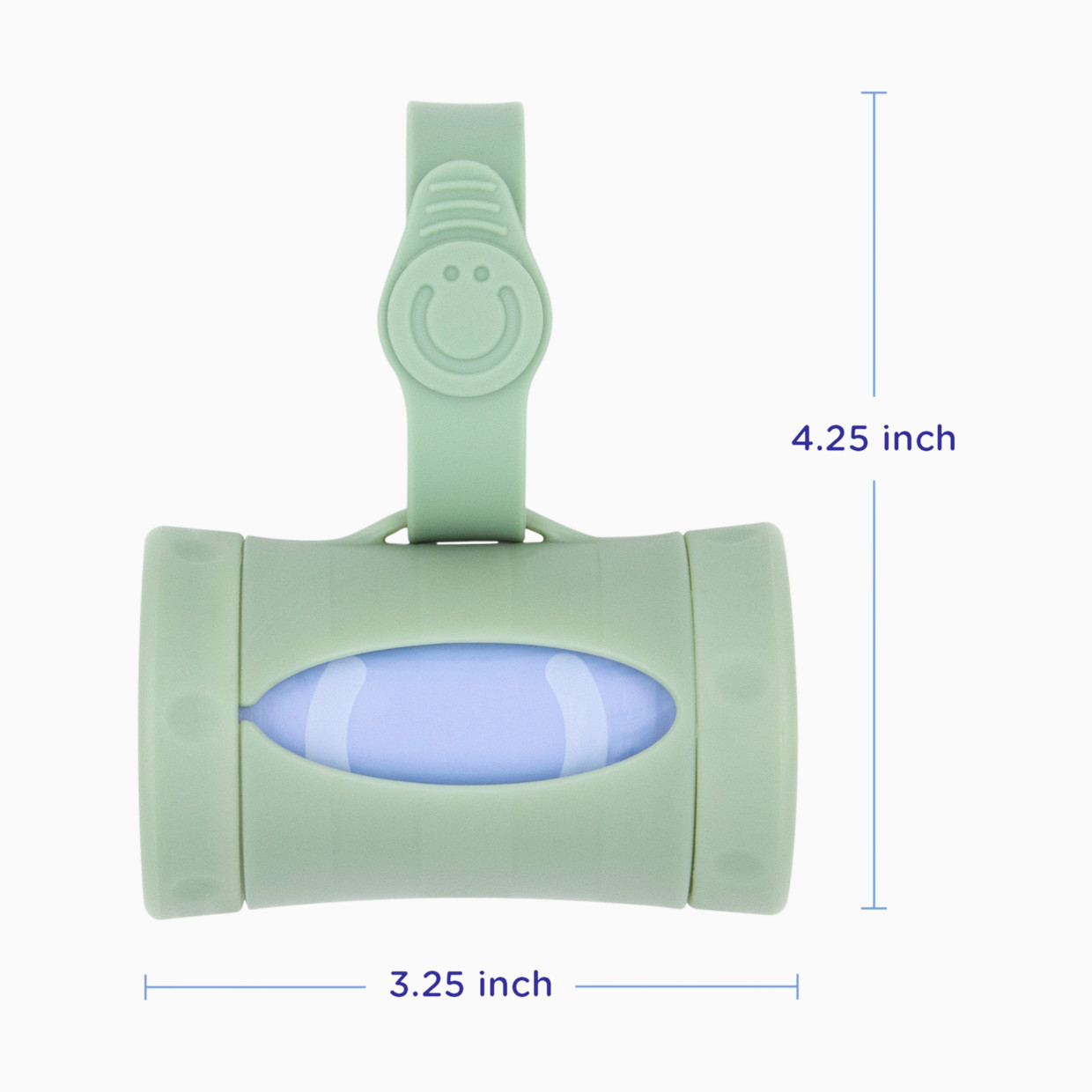 Ubbi On-The-Go Bag Dispenser & 5 Bag Refills Bundle - Sage, Lavender Scented -Bags.